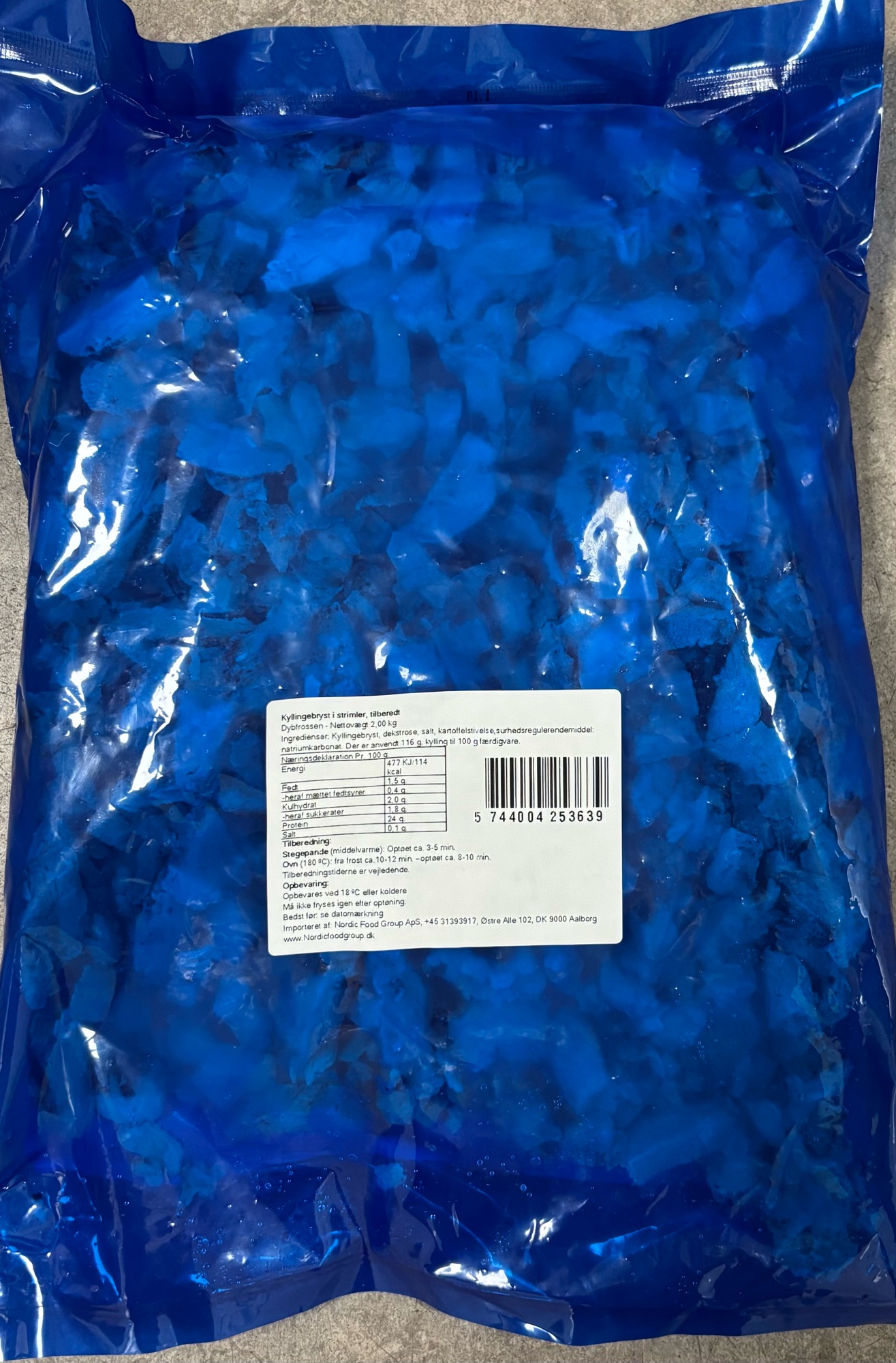 🥶 🐓 JA TAK KYLLINGE STRIMLER 2 KG 🐓
